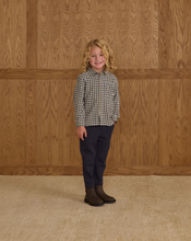 Load image into Gallery viewer, Collared Long Sleeve Shirt Navy Check
