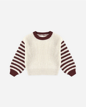 Load image into Gallery viewer, Aspen Sweater Burgandy Stripe
