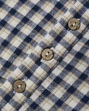 Load image into Gallery viewer, Long Sleeve Woven Jumpsuit Navy Check
