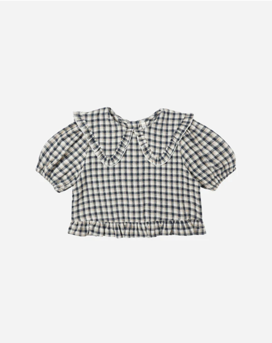 Prairie Blouse Navy Check