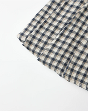 Load image into Gallery viewer, Pleated Mini Skirt Navy Check
