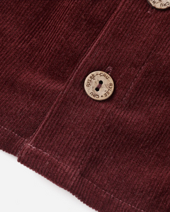 Button Front Mini Shirt Burgundy