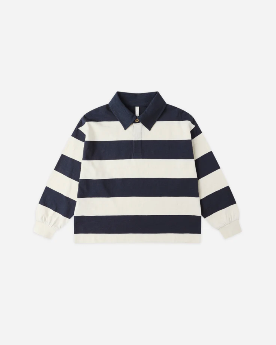 Rugby Polo Navy Stripe