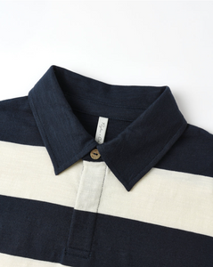 Rugby Polo Navy Stripe