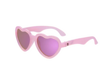 Load image into Gallery viewer, Frosted Pink Heart Sunglasses With Mirrored Lens
