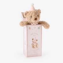 Load image into Gallery viewer, O/S Pink Birthday Bear In Gift Box
