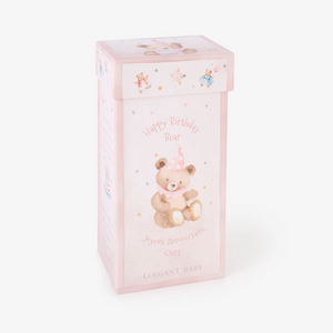 O/S Pink Birthday Bear In Gift Box