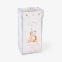 Load image into Gallery viewer, O/S Aqua Birthday Bear In Gift Box
