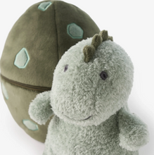 Load image into Gallery viewer, Dinosaur &amp; Egg Plush Toy - Sage
