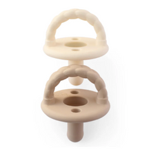 Load image into Gallery viewer, Sweetie Soother Pacifier Set 2 Pack Toast + Buttercream Braids
