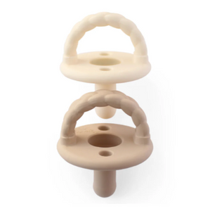 Sweetie Soother Pacifier Set 2 Pack Toast + Buttercream Braids