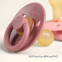 Load image into Gallery viewer, Itzy Soother Natural Rubber Paci Sets Blossom + Rosewood
