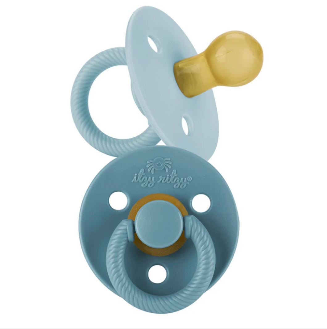 Itzy Soother Natural Rubber Paci Sets Harbor + Toast
