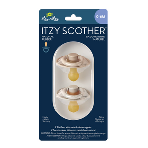 Itzy Soother Natural Rubber Paci Sets Coconut + Toast