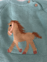 Load image into Gallery viewer, Kids Knit Horse Sweater - Teal
