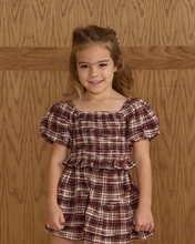 Load image into Gallery viewer, Tiered Mini Skirt - Burgundy Plaid
