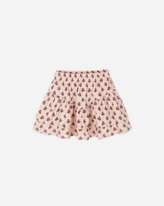 Tiered Mini Skirt - Blush Fleur