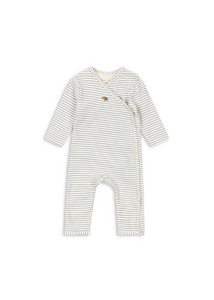 Basic Newborn Onesie Stripe Blue