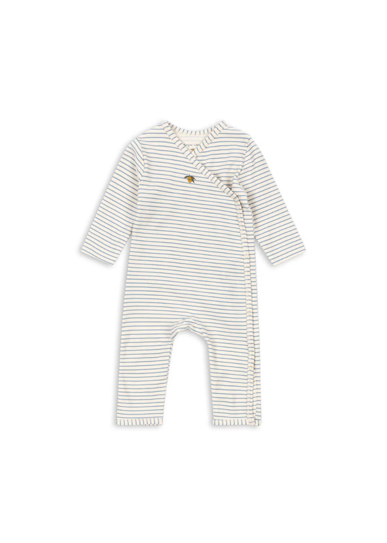 Basic Newborn Onesie Stripe Blue
