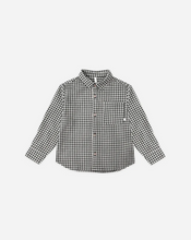 Load image into Gallery viewer, Collared Long Sleeve Shirt - Black Gingham
