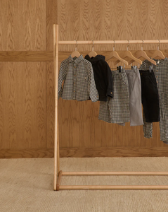 Collared Long Sleeve Shirt - Black Gingham