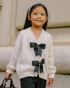 Bow Cardigan - Natural