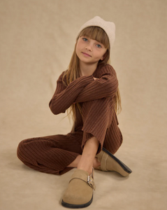 Flare Knit Pant - Brown
