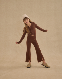Flare Knit Pant - Brown