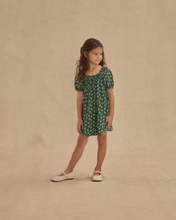 Load image into Gallery viewer, Sabrina Mini Dress - Green Ditsy
