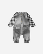 Load image into Gallery viewer, Long Sleeve Woven Jumpsuit - Black Gingham

