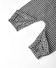 Load image into Gallery viewer, Long Sleeve Woven Jumpsuit - Black Gingham
