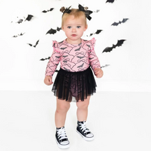 Load image into Gallery viewer, Glitter Bat Halloween Coquette Bow Clip
