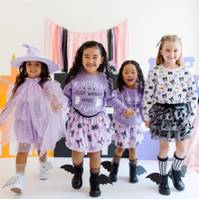 Load image into Gallery viewer, Flocked Bats Halloween Bow Tiered Tutu
