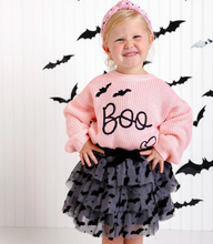 Load image into Gallery viewer, Flocked Bats Halloween Bow Tiered Tutu
