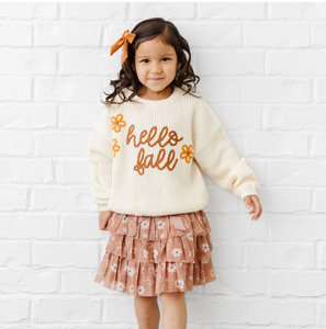 Ditsy Fall Floral Printed Tiered Tutu