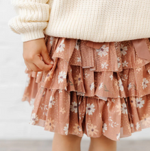Load image into Gallery viewer, Ditsy Fall Floral Printed Tiered Tutu
