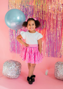 Confetti Tulle Skirt In Pink