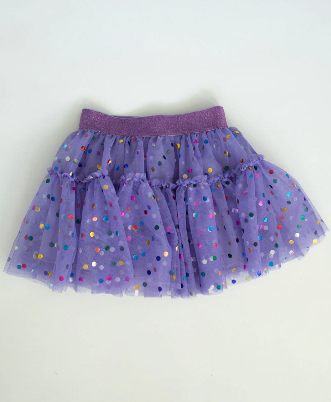 Confetti Tulle Skirt In Purple