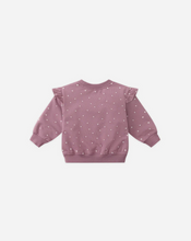 Load image into Gallery viewer, Ruffle Fleece Sweatshirt - Polka Dots

