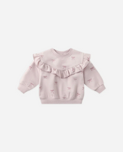 Load image into Gallery viewer, Ruffle Fleece Sweatshirt - Bows
