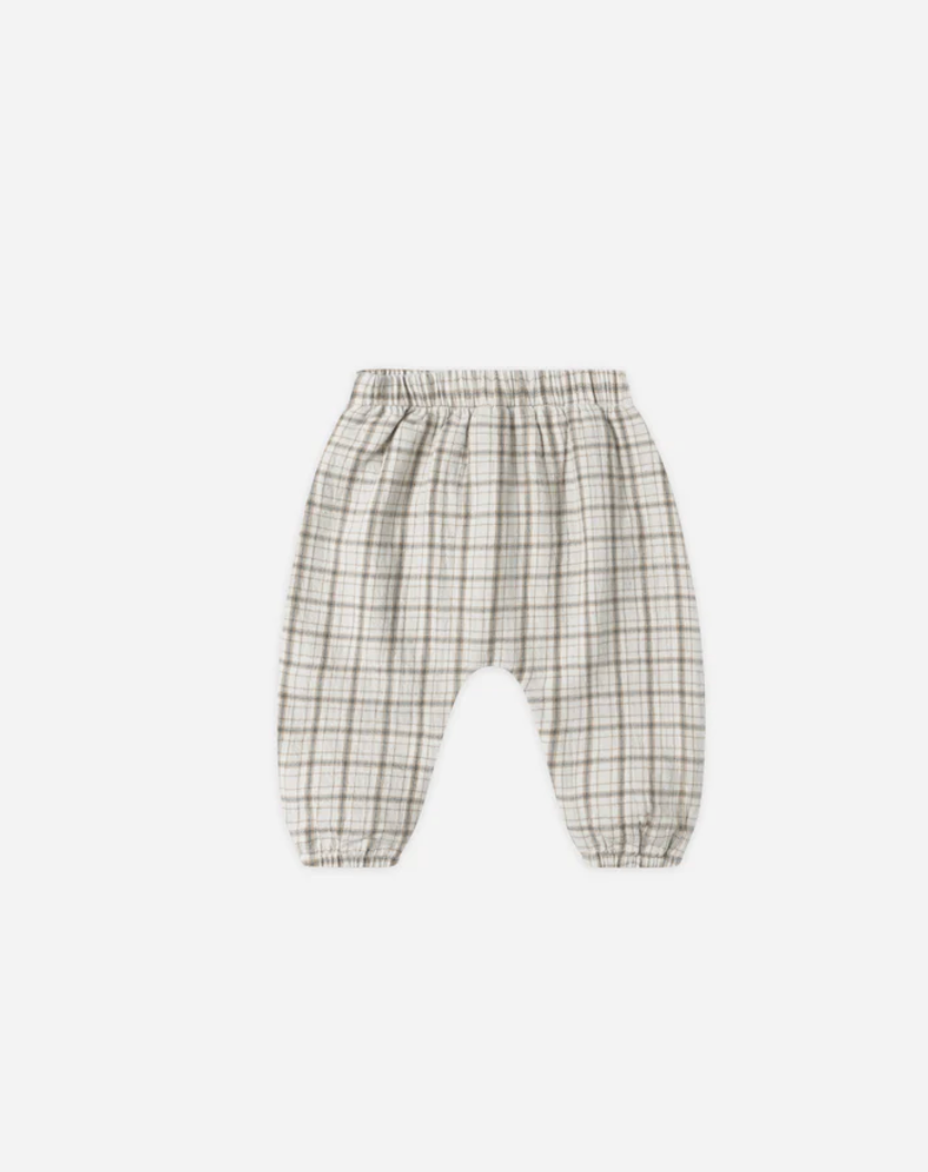 Woven Pant - Blue Plaid