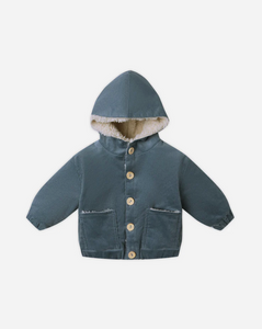 Corduroy Hooded Jacket - Ocean