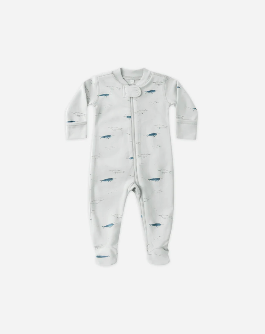 Zip Long Sleeve Sleeper Footie - Narwhals