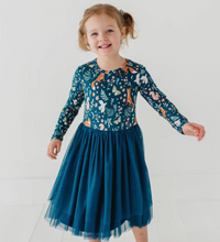 Load image into Gallery viewer, Bamboo + Tulle Dress - Girls Tulle Dress Woodland - Alice
