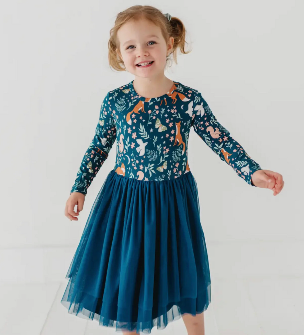 Bamboo + Tulle Dress - Girls Tulle Dress Woodland - Alice