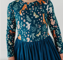 Load image into Gallery viewer, Bamboo + Tulle Dress - Girls Tulle Dress Woodland - Alice
