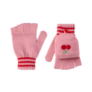 Cheerful Cherry Knitted Gloves