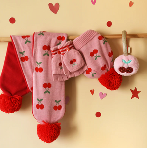 Cheerful Cherry Knitted Hat