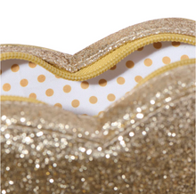 Load image into Gallery viewer, Love Heart Gold Glitter Bag
