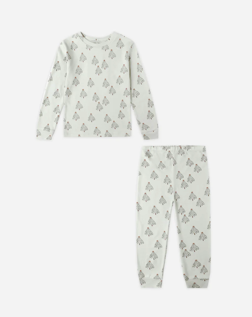 Organic Long Sleeve Pajama Set - Trees